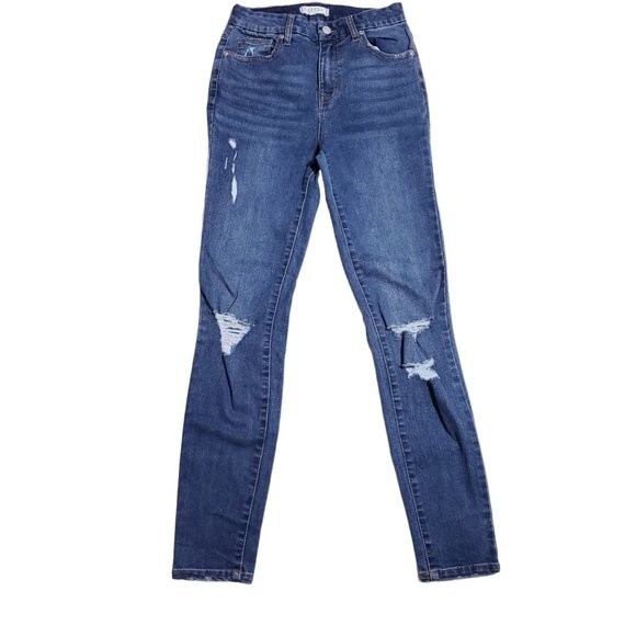 Harper Heritage Jeans High Rise Skinny Distressed Stretch Denim Women's Size 25 - Picture 1 of 11